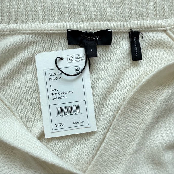 NWT!!! Theory cashmere sweater size L Authentic Retail 375$ - Picture 5 of 7